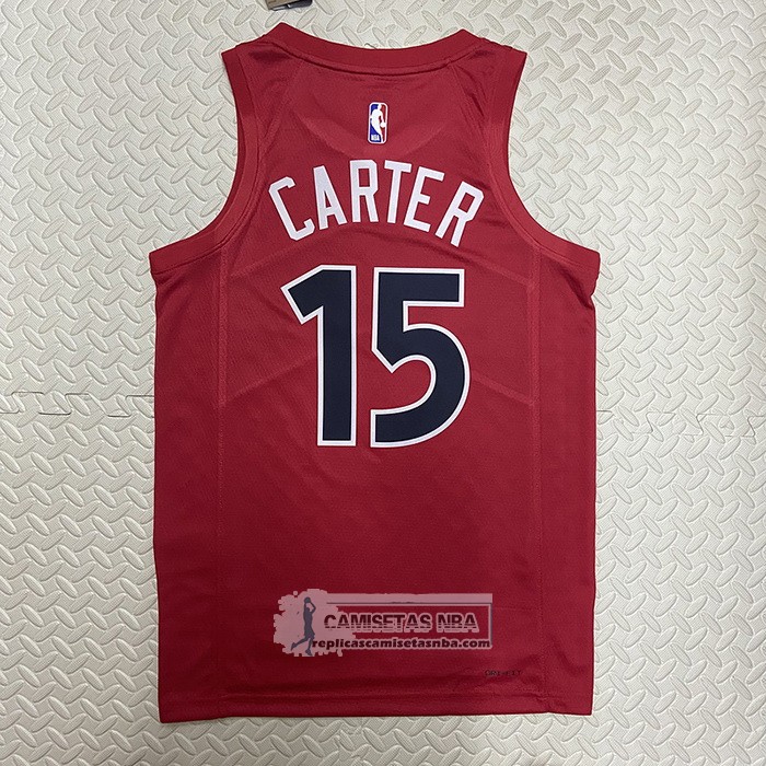 Camiseta Toronto Raptors Vince Carter NO 15 Icon 2022-23 Rojo